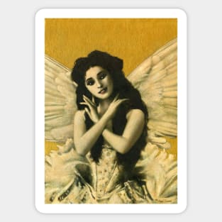 Angel On Gold Sticker